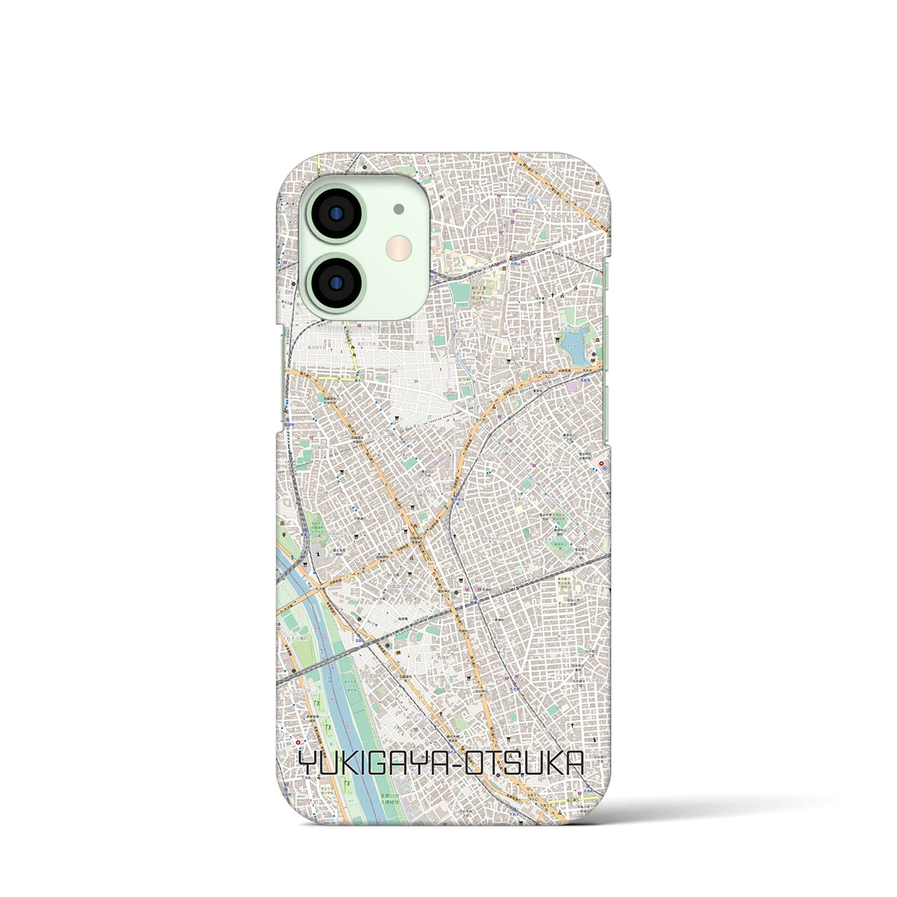 【雪が谷大塚（東京都）】地図柄iPhoneケース（バックカバータイプ）