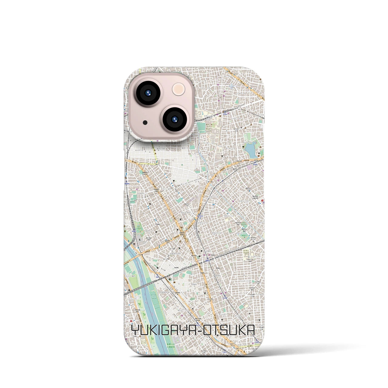 【雪が谷大塚（東京都）】地図柄iPhoneケース（バックカバータイプ）