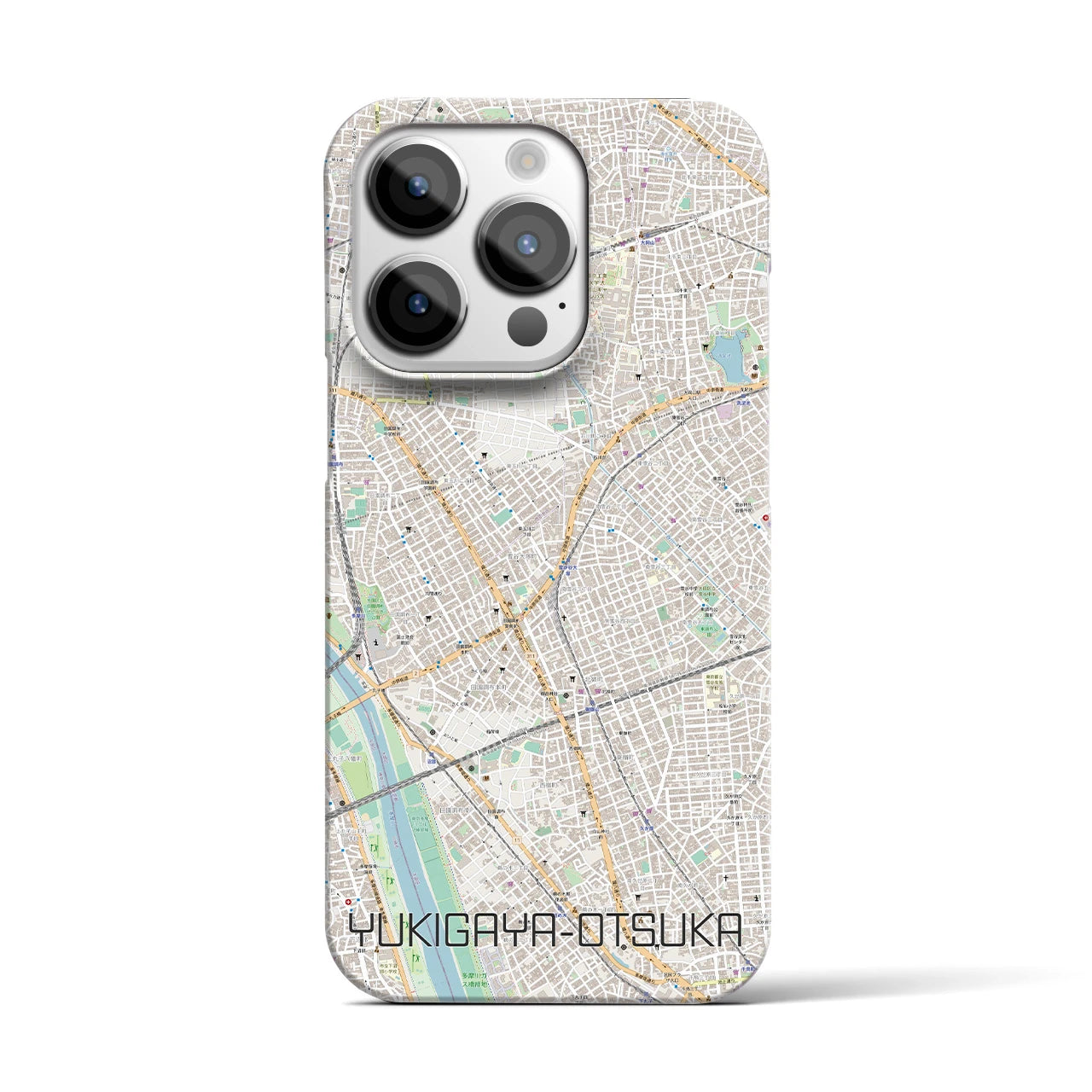 【雪が谷大塚（東京都）】地図柄iPhoneケース（バックカバータイプ）