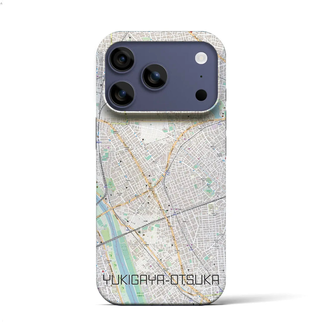 【雪が谷大塚（東京都）】地図柄iPhoneケース（バックカバータイプ）ナチュラル・iPhone 17 Pro Max 用