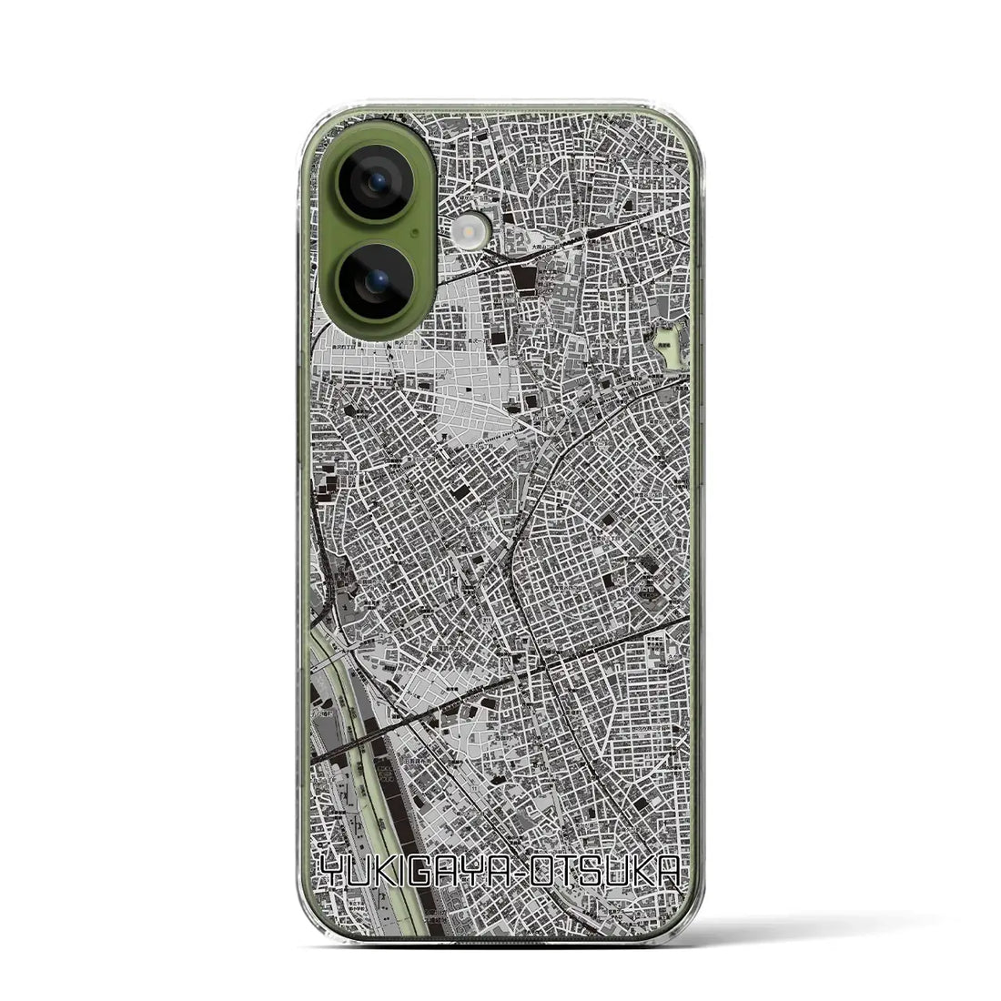 【雪が谷大塚(東京都)】地図柄iPhoneケース(クリアタイプ)モノトーン・iPhone 17 Pro Max 用