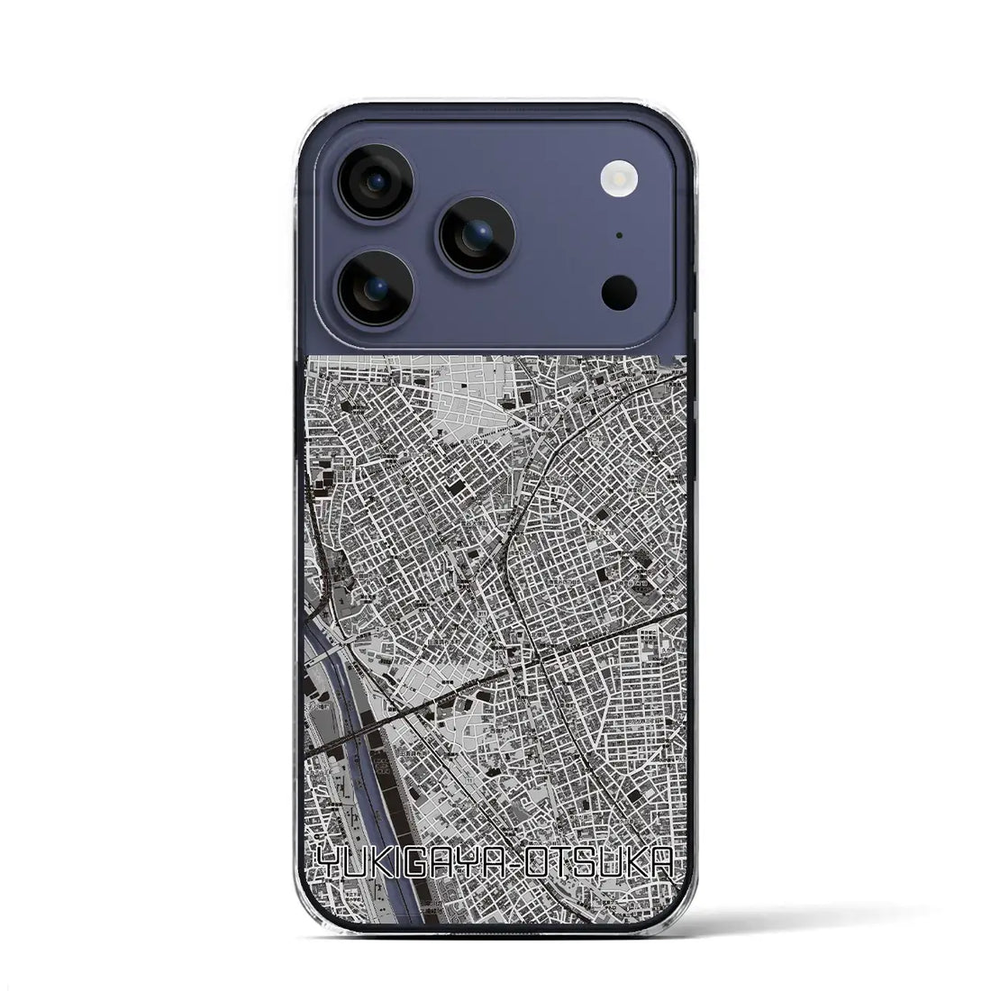 【雪が谷大塚（東京都）】地図柄iPhoneケース（クリアタイプ）