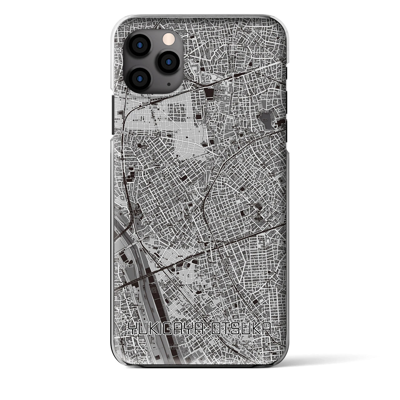 【雪が谷大塚（東京都）】地図柄iPhoneケース（クリアタイプ）