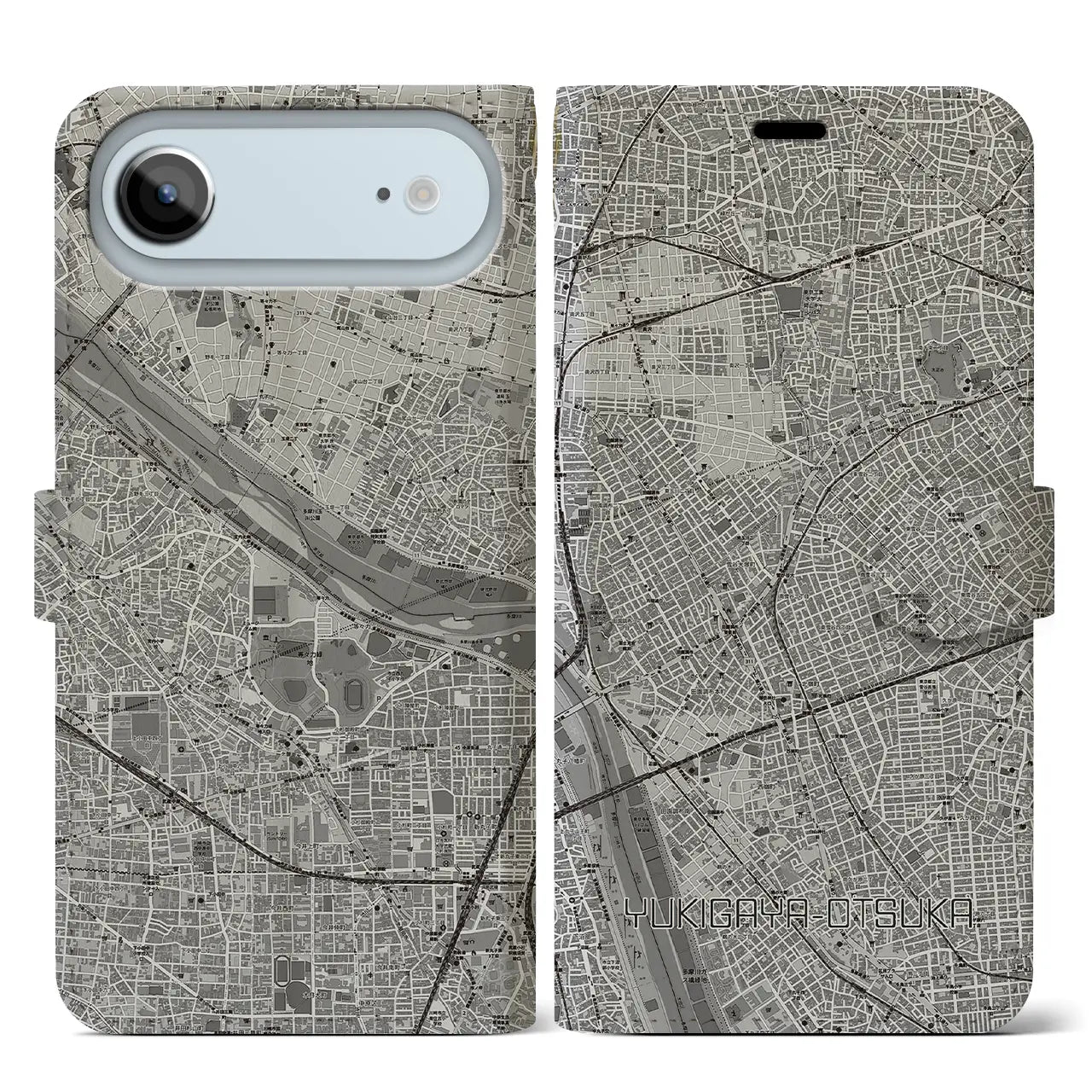 【雪が谷大塚（東京都）】地図柄iPhoneケース（手帳タイプ）