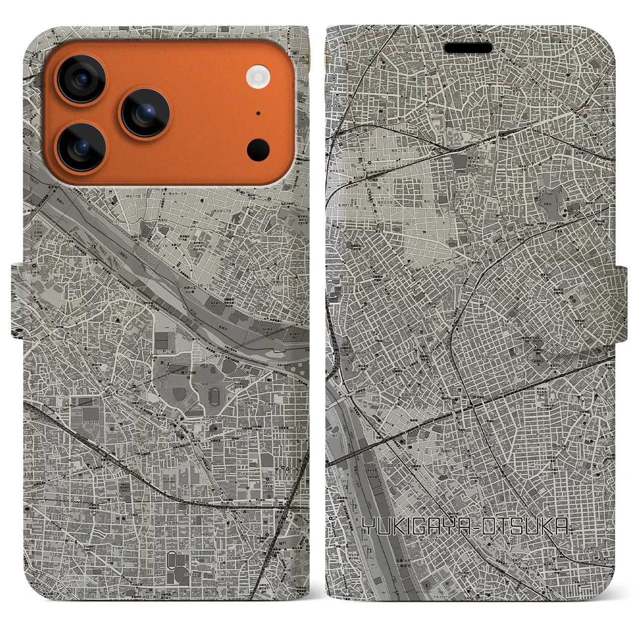 【雪が谷大塚（東京都）】地図柄iPhoneケース（手帳タイプ）