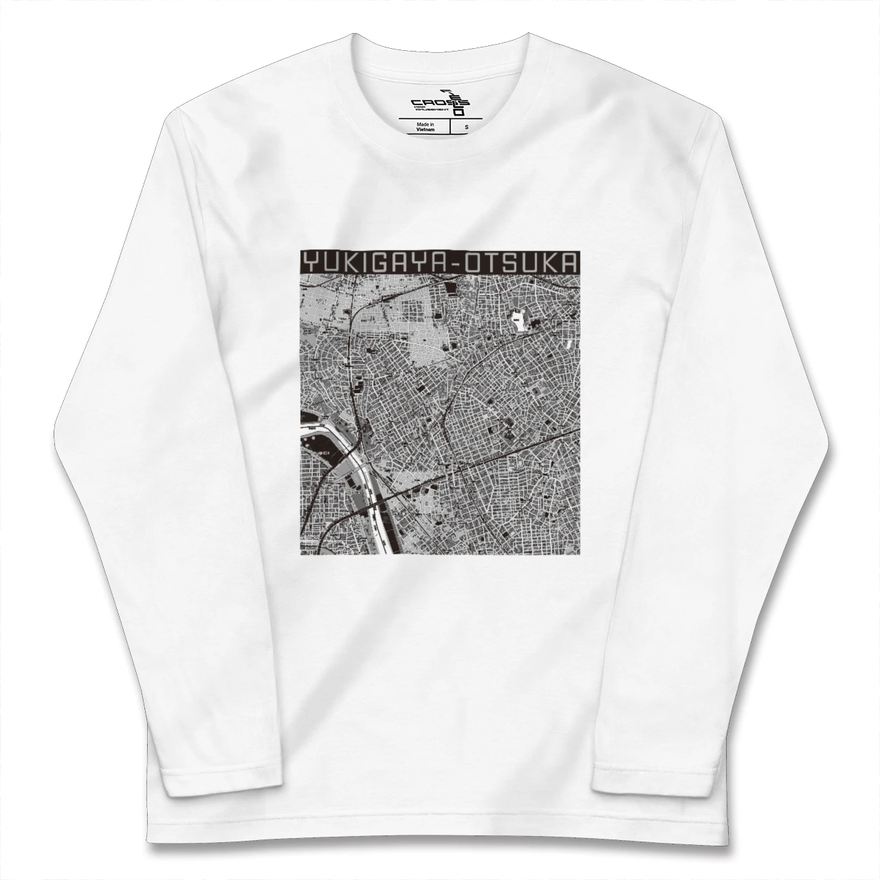 【雪が谷大塚（東京都）】地図柄ロングスリーブTシャツ