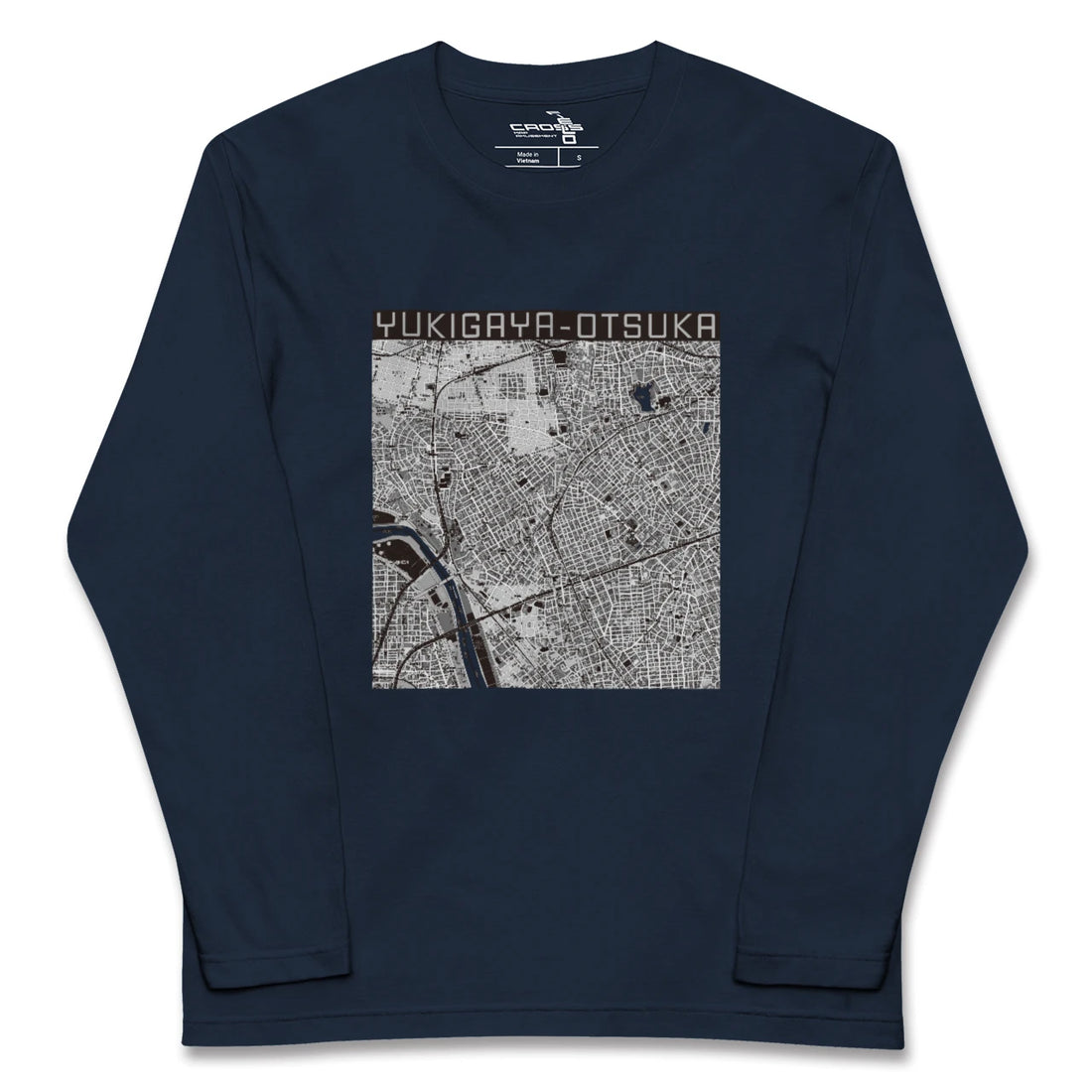 【雪が谷大塚(東京都)】地図柄ロングスリーブTシャツ