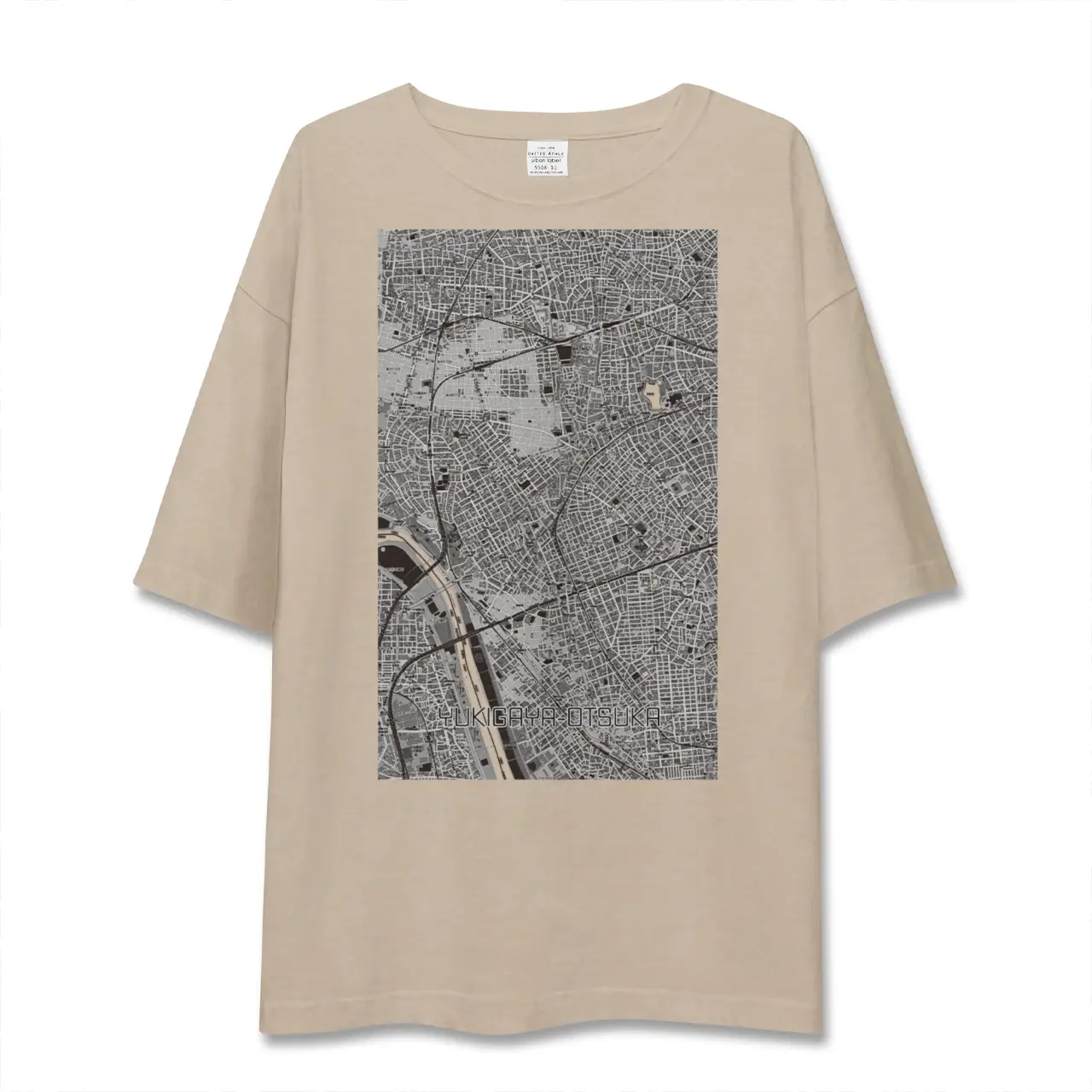 【雪が谷大塚（東京都）】地図柄ビッグシルエットTシャツ