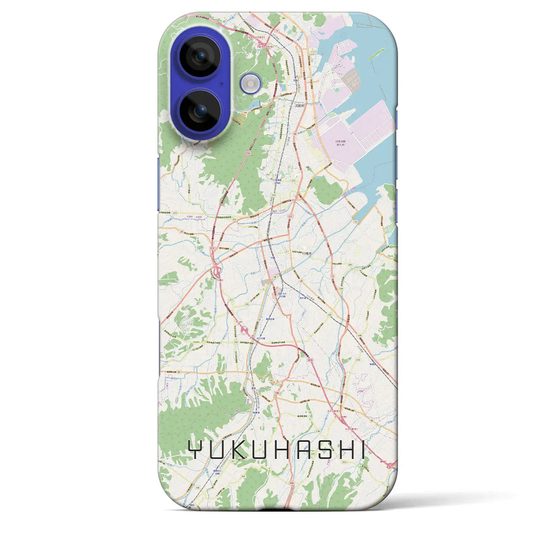 【行橋（福岡県）】地図柄iPhoneケース（バックカバータイプ）ナチュラル・iPhone 16 Pro Max 用