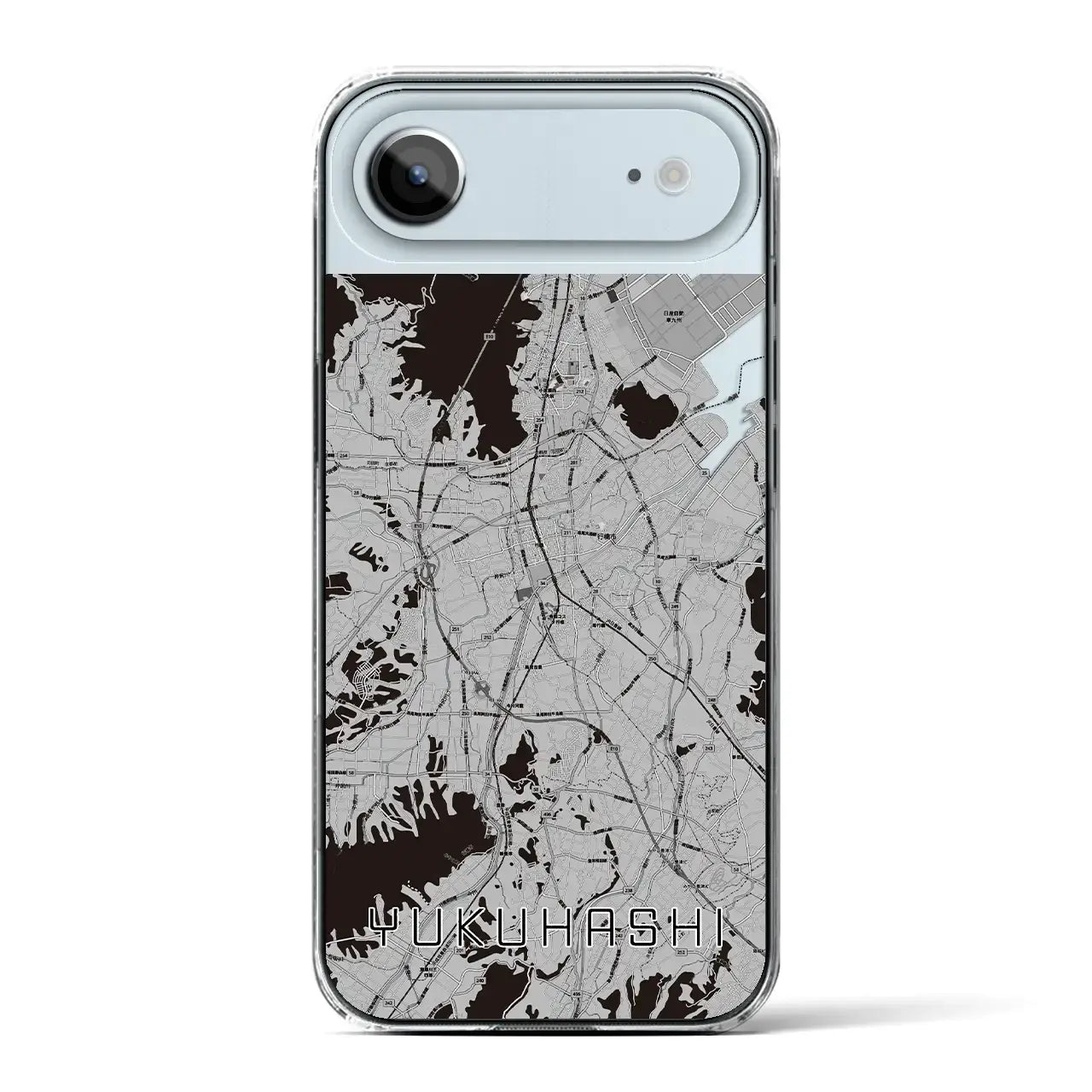 【行橋（福岡県）】地図柄iPhoneケース（クリアタイプ）モノトーン・iPhone 17 Pro Max 用