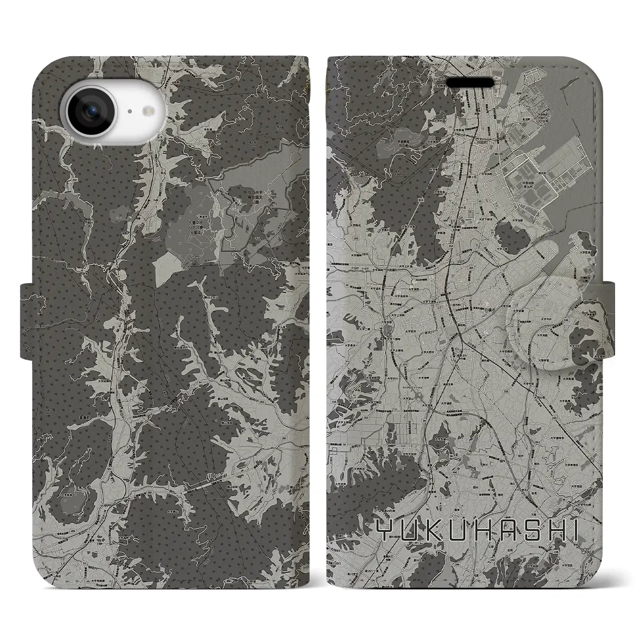 【行橋（福岡県）】地図柄iPhoneケース（手帳タイプ）