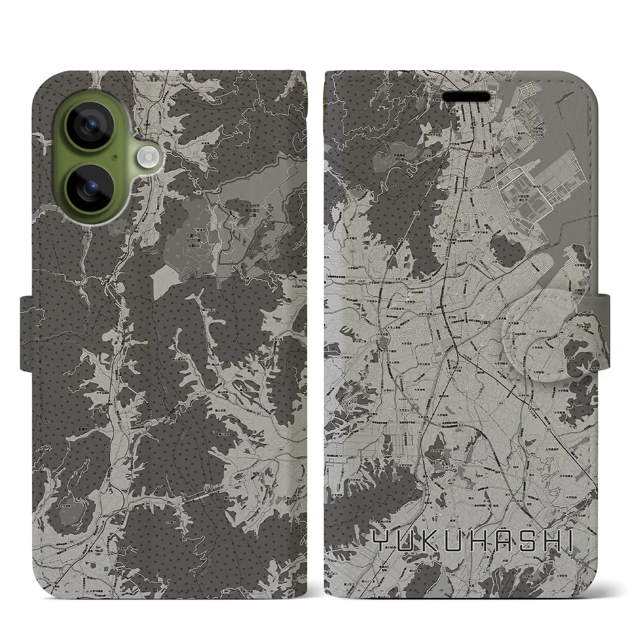 【行橋（福岡県）】地図柄iPhoneケース（手帳タイプ）