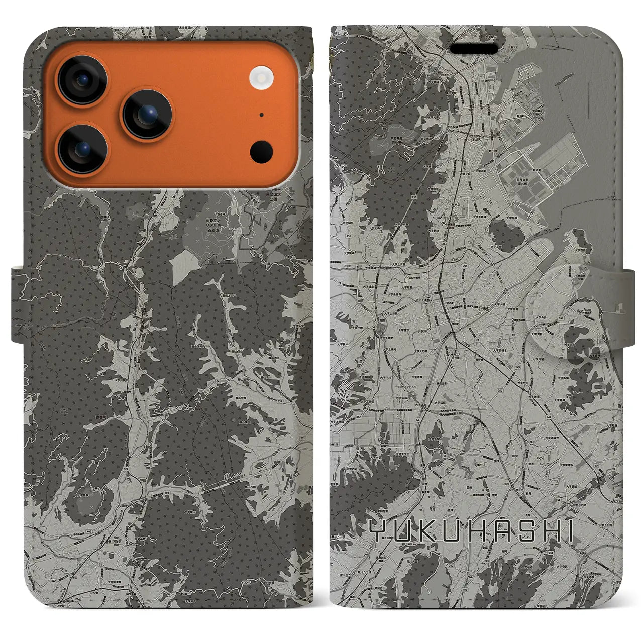 【行橋（福岡県）】地図柄iPhoneケース（手帳タイプ）