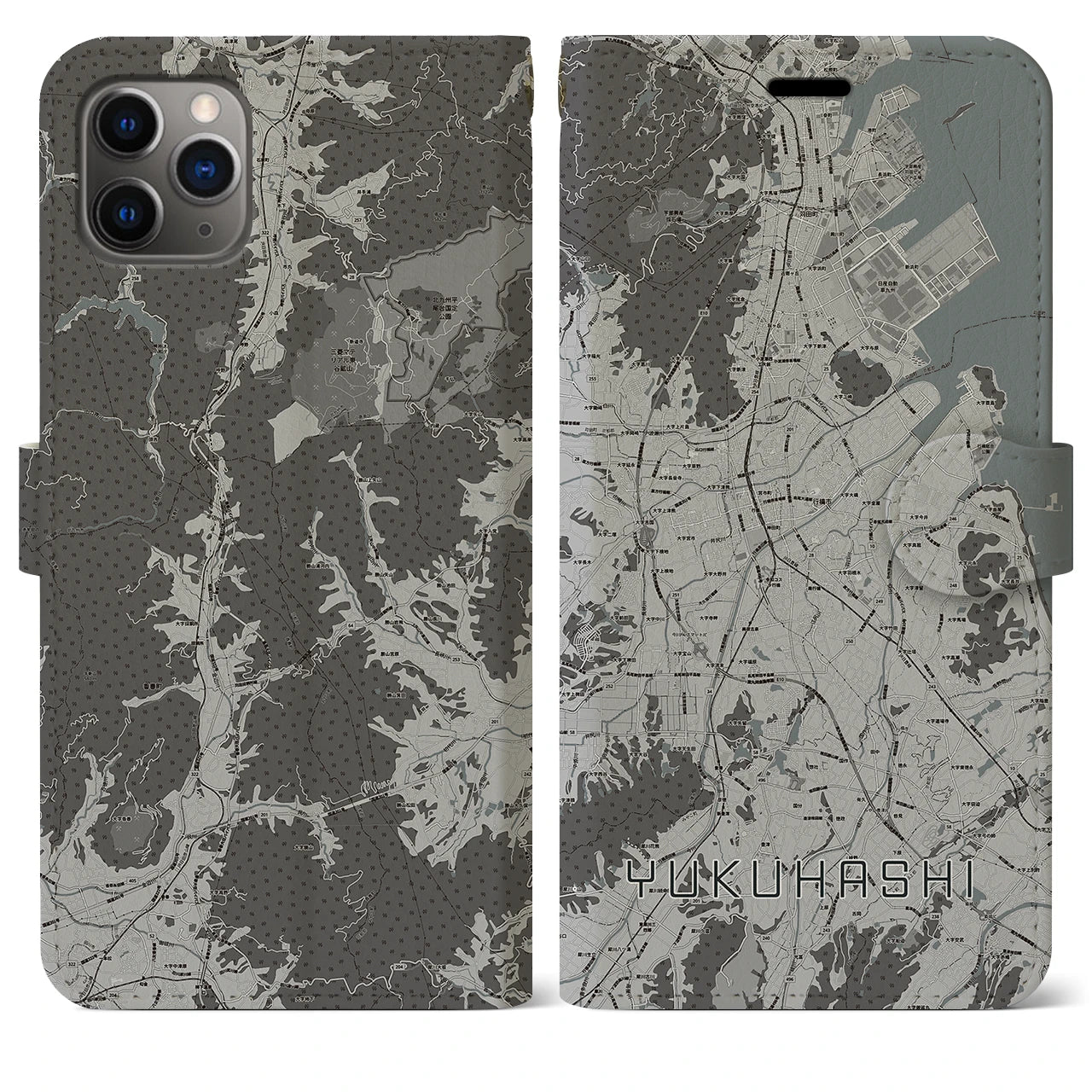 【行橋（福岡県）】地図柄iPhoneケース（手帳タイプ）