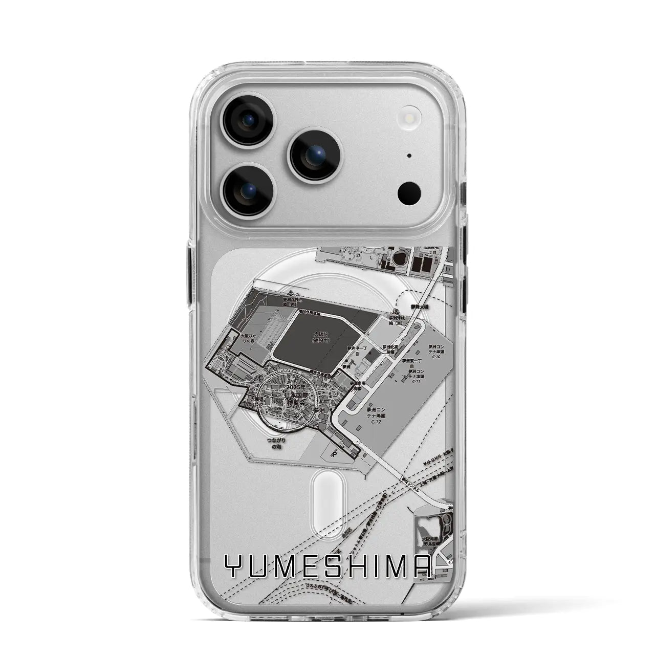 【夢洲（大阪府）】地図柄iPhoneケース（MagSafeタイプ）