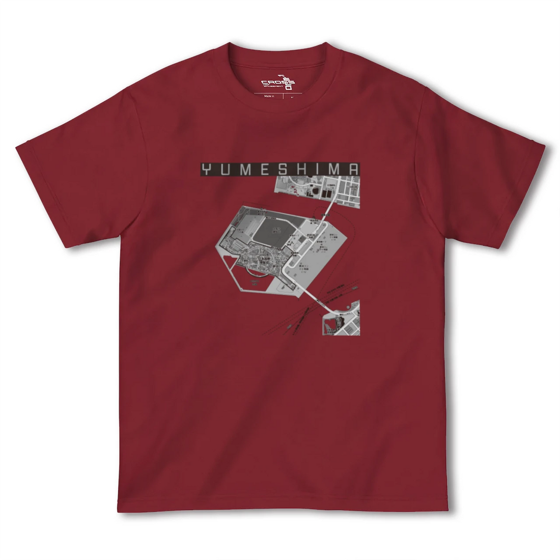 【夢洲（大阪府）】地図柄ヘビーウェイトTシャツ