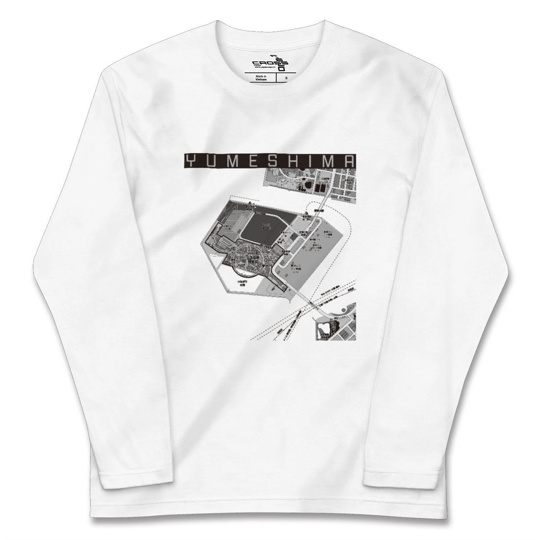 【夢洲（大阪府）】地図柄ロングスリーブTシャツ