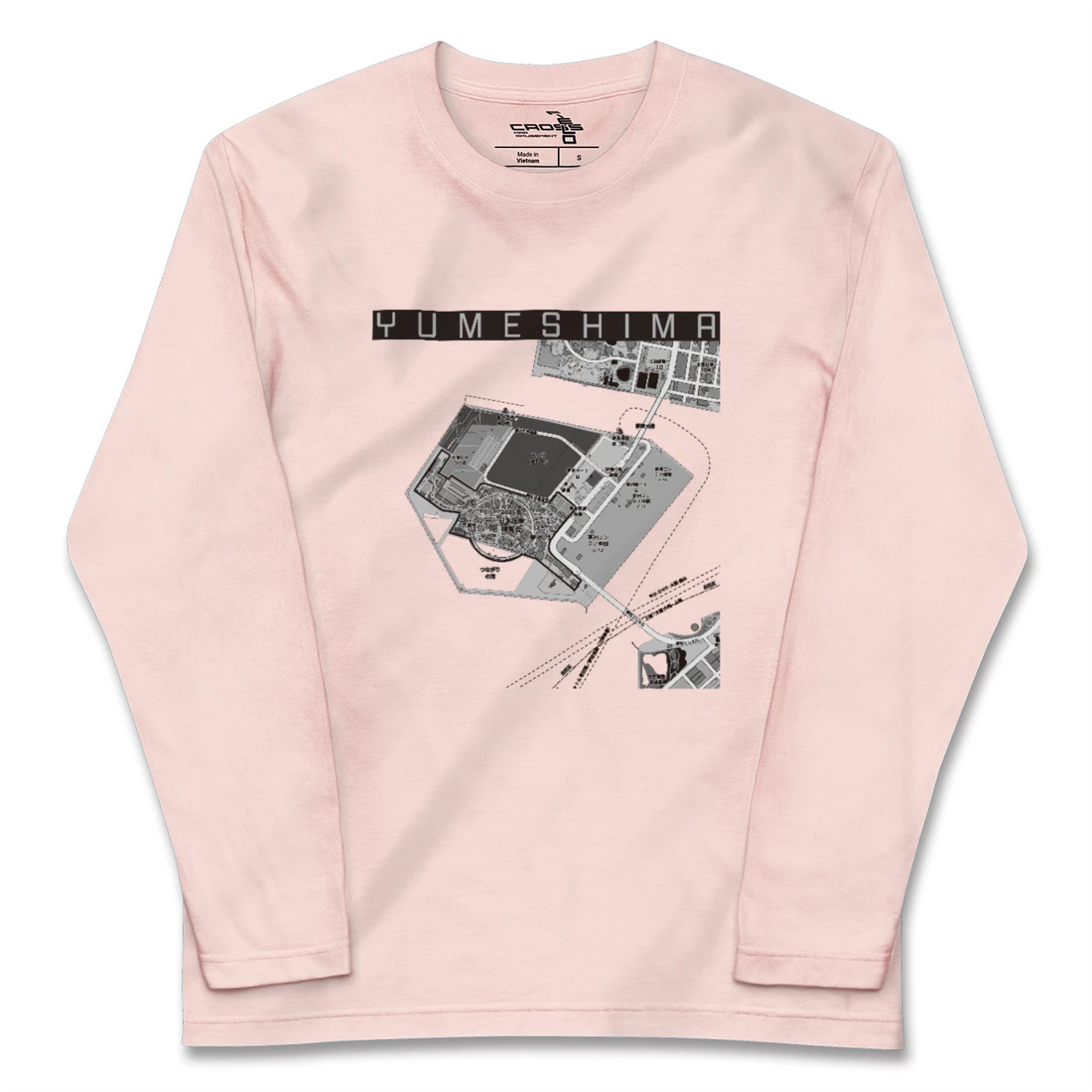 【夢洲（大阪府）】地図柄ロングスリーブTシャツ