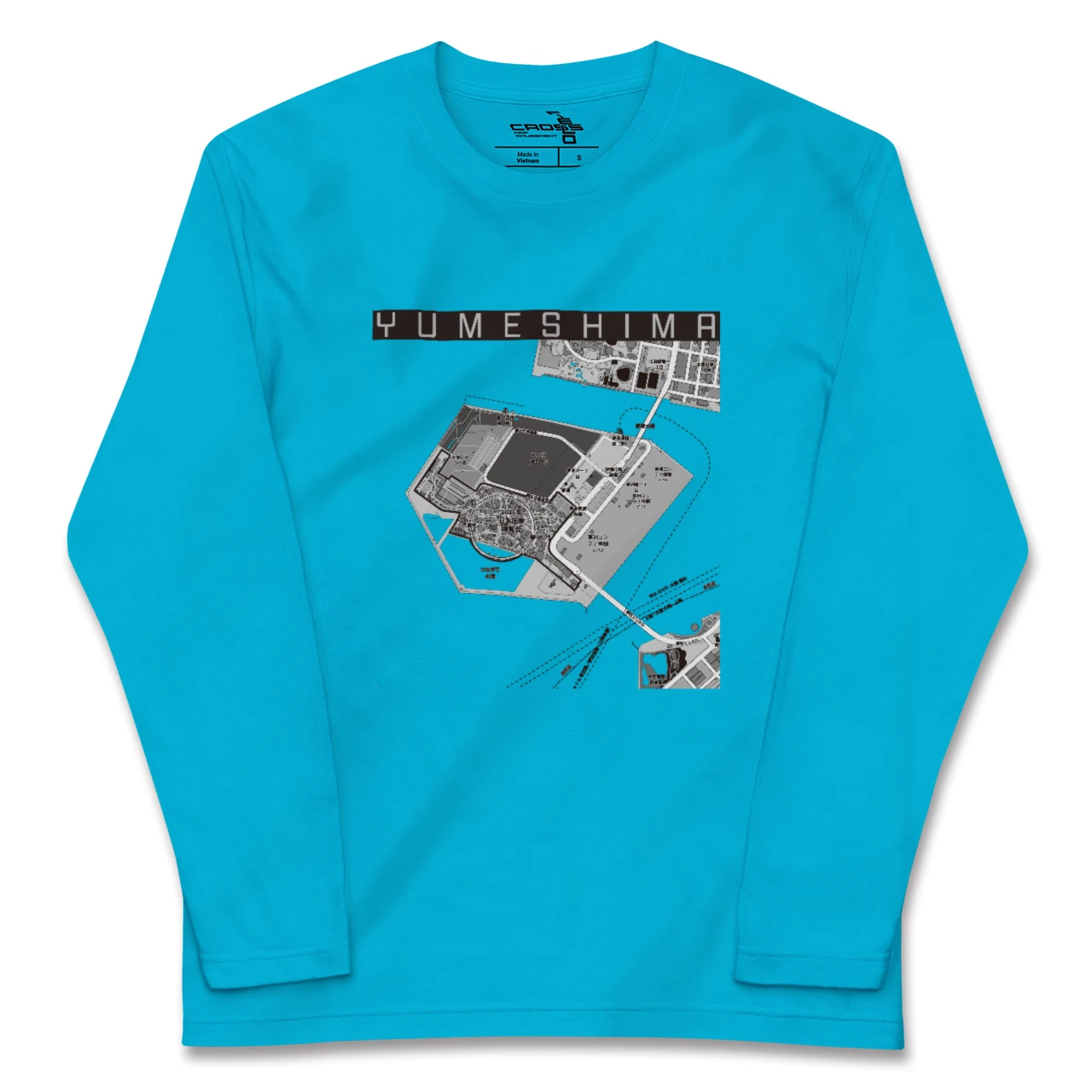 【夢洲（大阪府）】地図柄ロングスリーブTシャツ