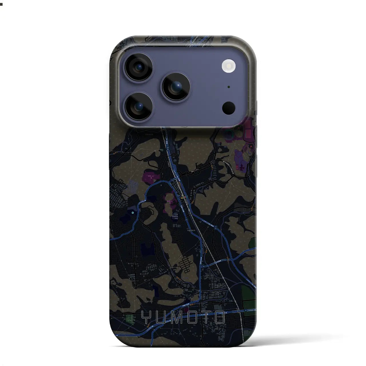 【湯本（福島県）】地図柄iPhoneケース（バックカバータイプ）