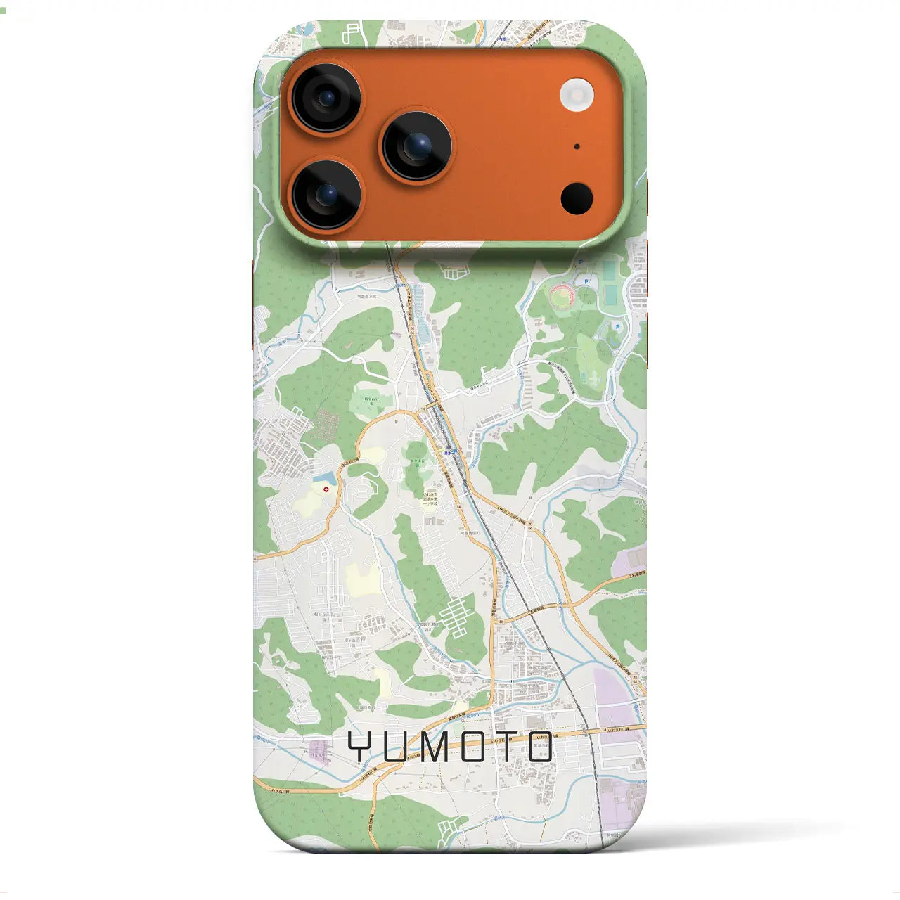 【湯本（福島県）】地図柄iPhoneケース（バックカバータイプ）