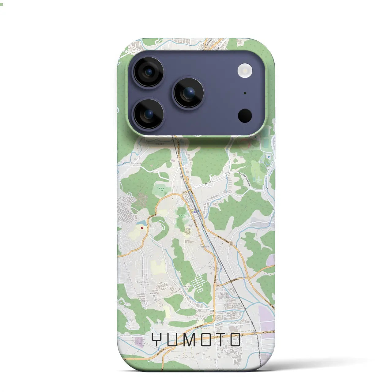 【湯本（福島県）】地図柄iPhoneケース（バックカバータイプ）