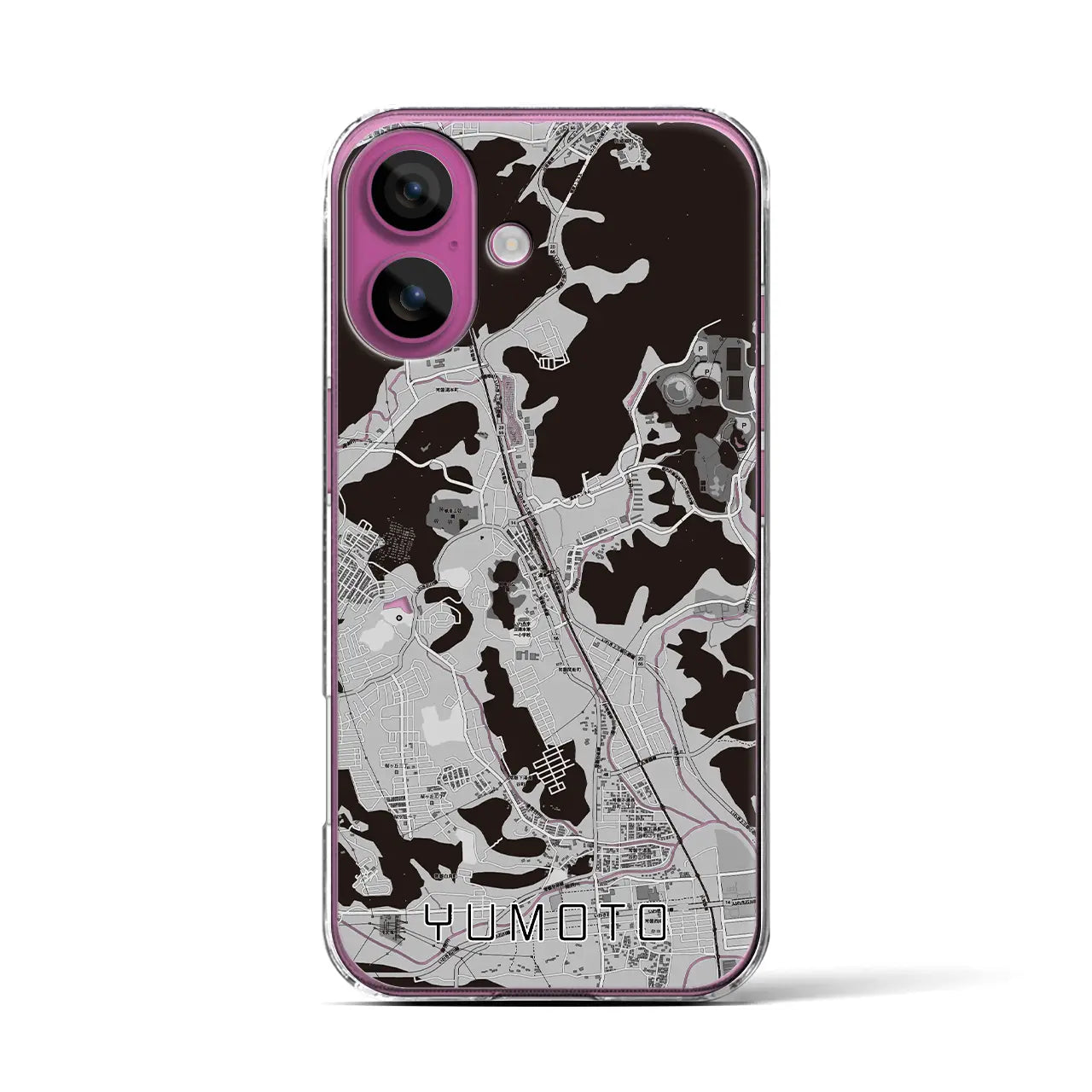 【湯本（福島県）】地図柄iPhoneケース（クリアタイプ）