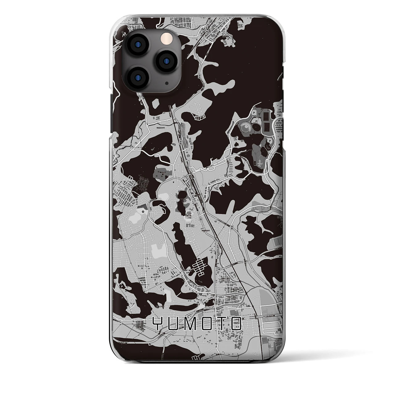 【湯本（福島県）】地図柄iPhoneケース（クリアタイプ）