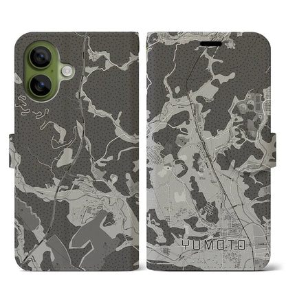 【湯本（福島県）】地図柄iPhoneケース（手帳タイプ）