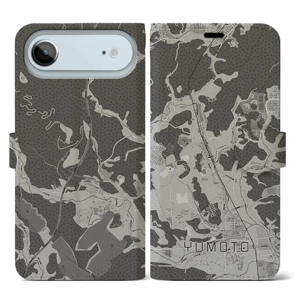 【湯本（福島県）】地図柄iPhoneケース（手帳タイプ）