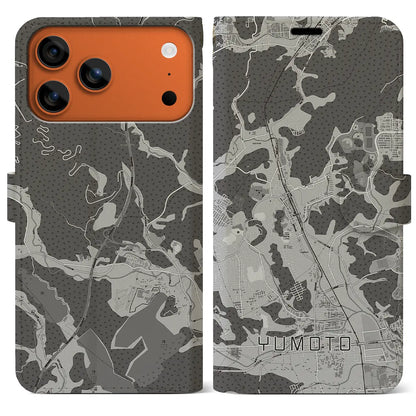 【湯本（福島県）】地図柄iPhoneケース（手帳タイプ）