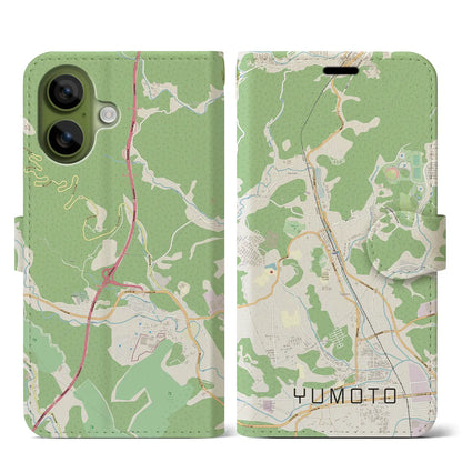 【湯本（福島県）】地図柄iPhoneケース（手帳タイプ）