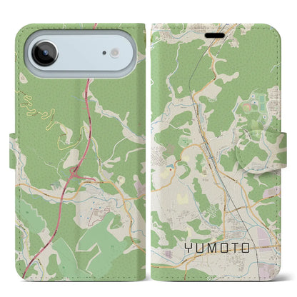 【湯本（福島県）】地図柄iPhoneケース（手帳タイプ）