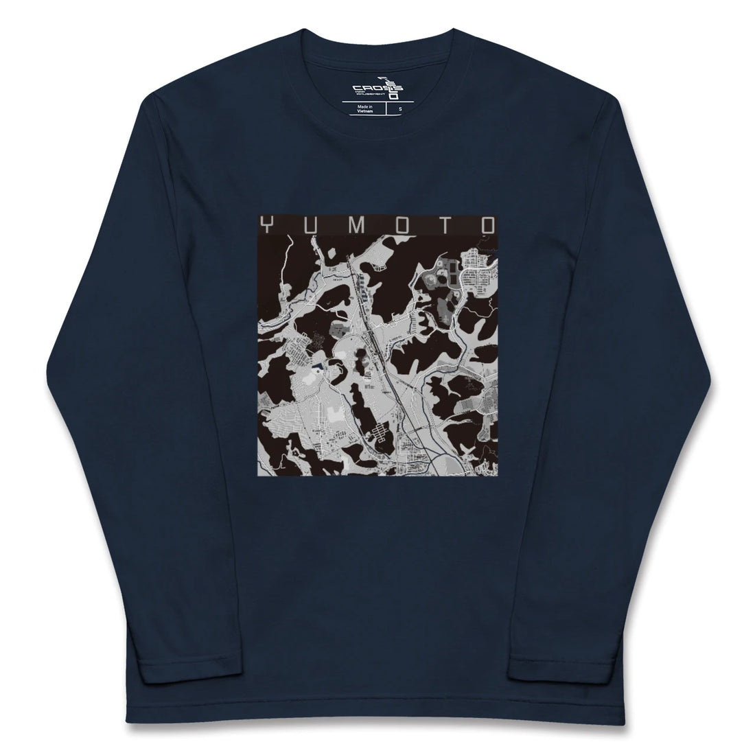 【湯本（福島県）】地図柄ロングスリーブTシャツ