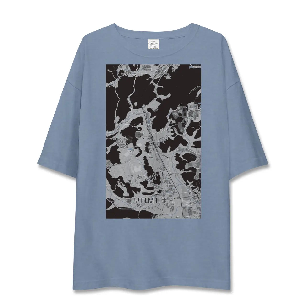 【湯本（福島県）】地図柄ビッグシルエットTシャツ