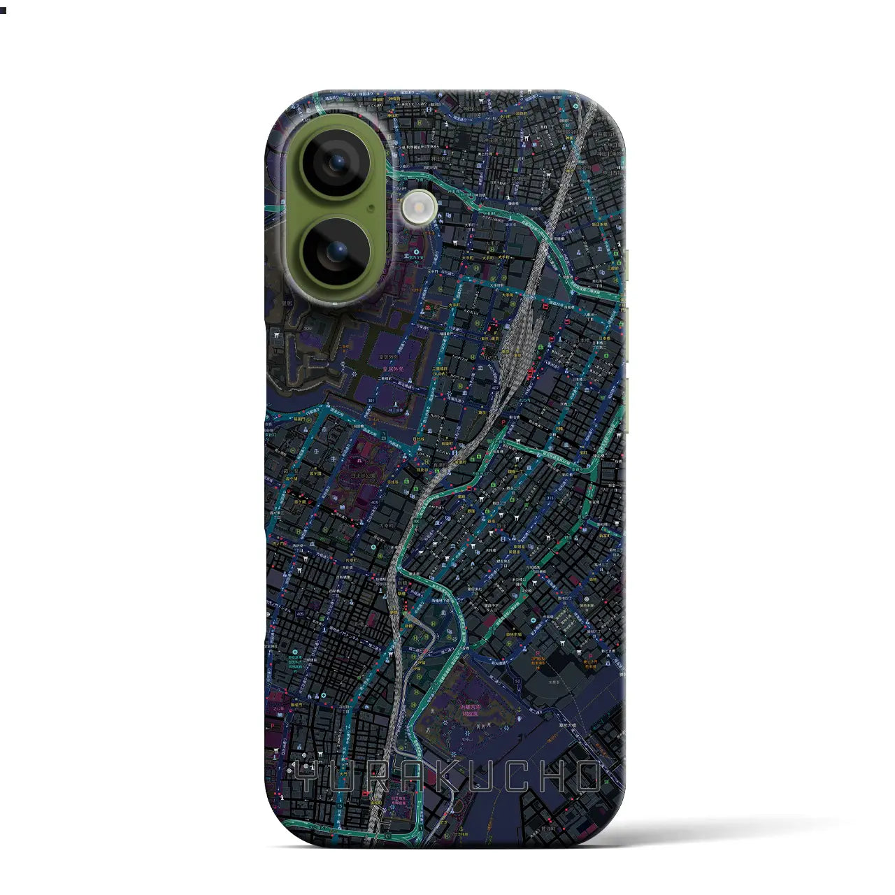 【有楽町（東京都）】地図柄iPhoneケース（バックカバータイプ）