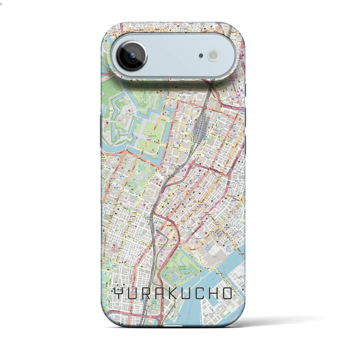 【有楽町（東京都）】地図柄iPhoneケース（バックカバータイプ）ブラック・iPhone 17 Pro Max 用