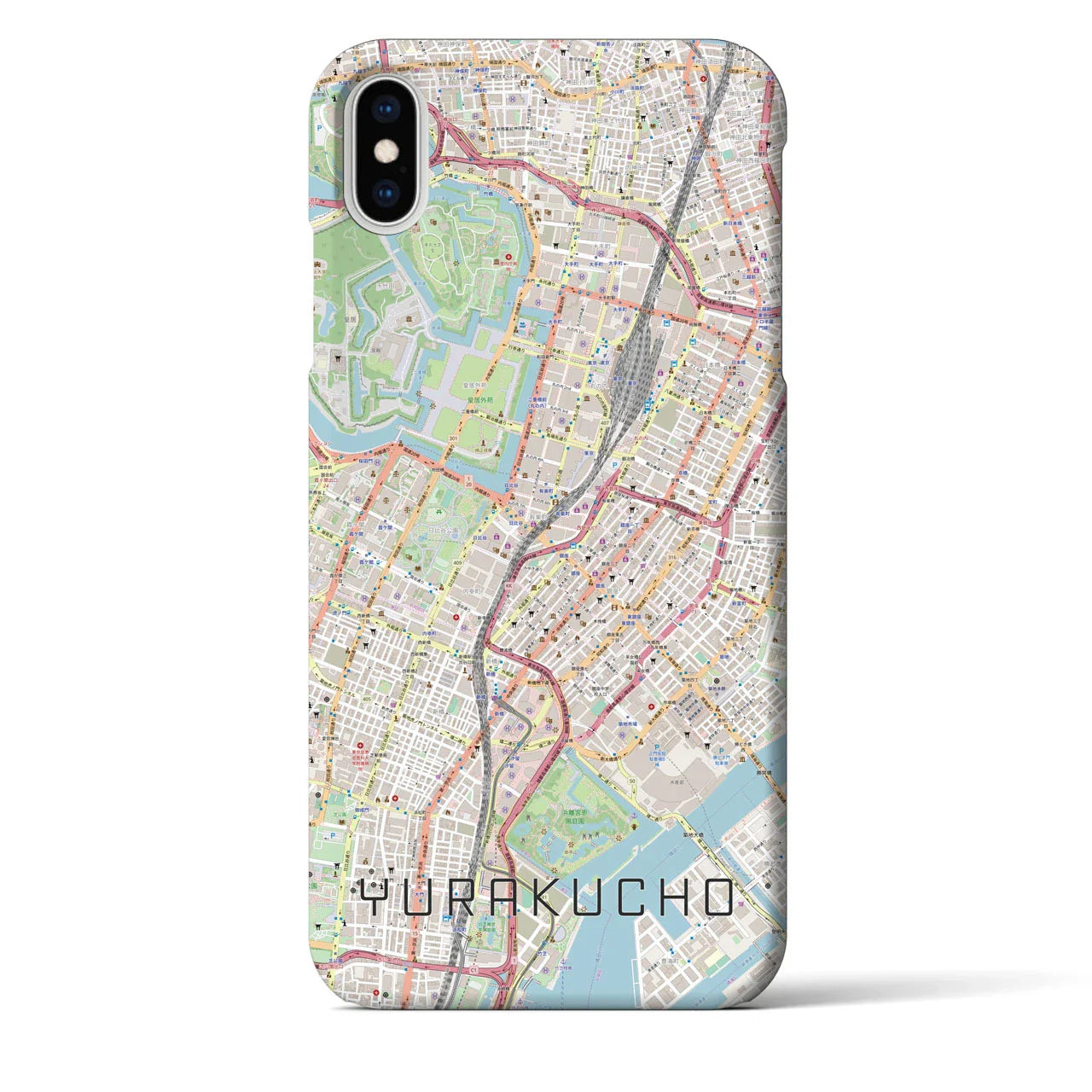 【有楽町（東京都）】地図柄iPhoneケース（バックカバータイプ）