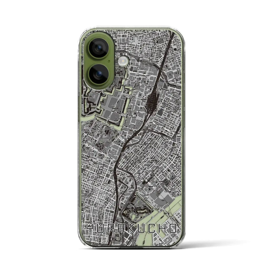 【有楽町(東京都)】地図柄iPhoneケース(クリアタイプ)モノトーン・iPhone 17 Pro Max 用