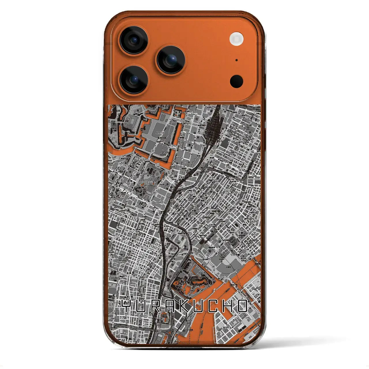 【有楽町（東京都）】地図柄iPhoneケース（クリアタイプ）