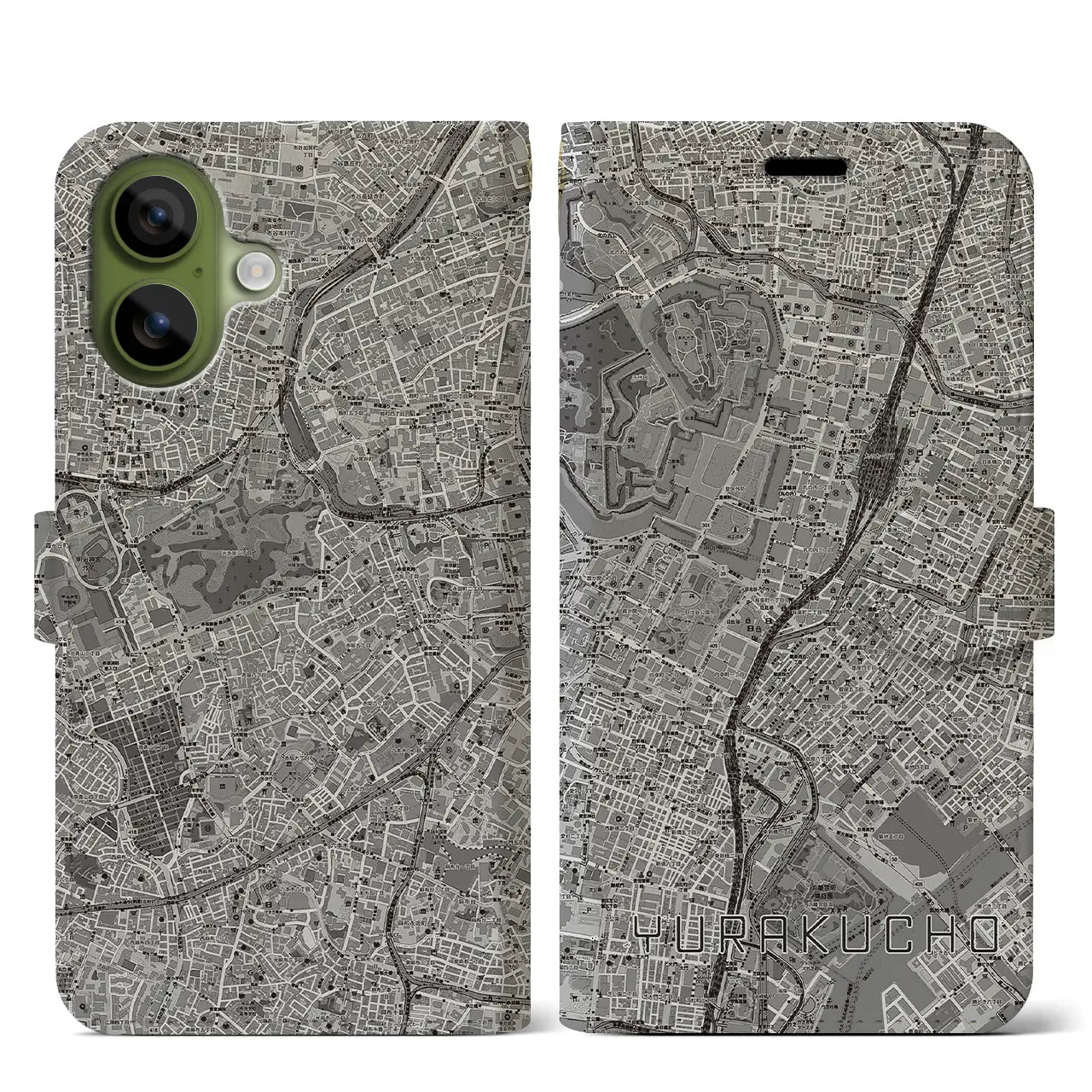 【有楽町（東京都）】地図柄iPhoneケース（手帳タイプ）