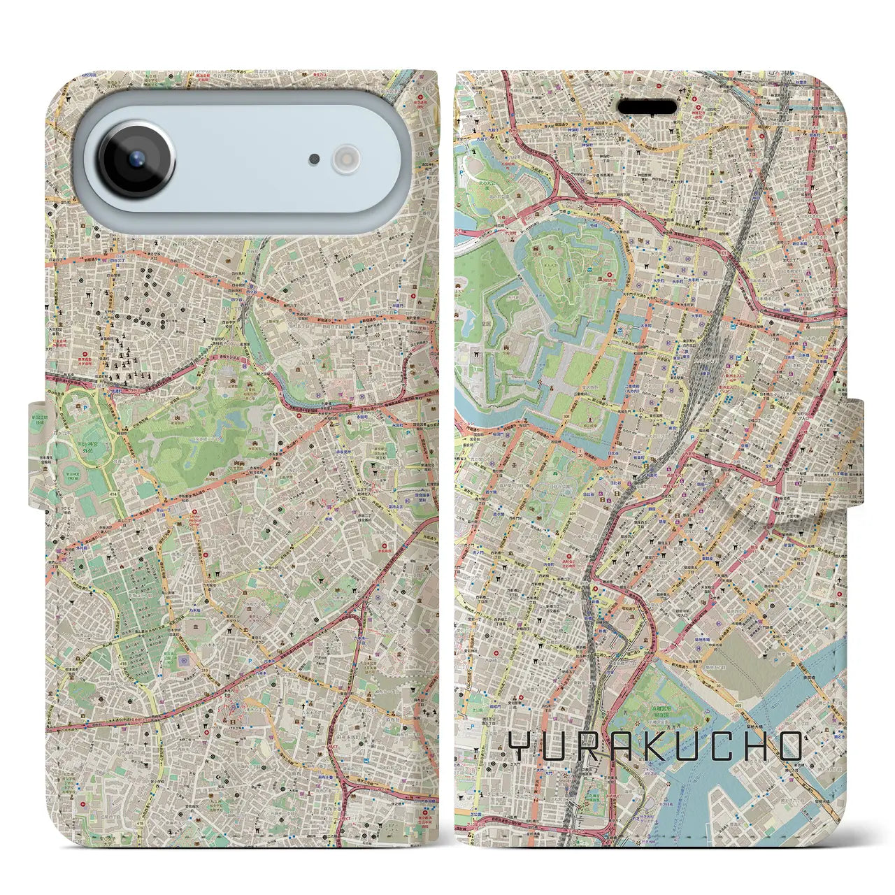 【有楽町（東京都）】地図柄iPhoneケース（手帳タイプ）