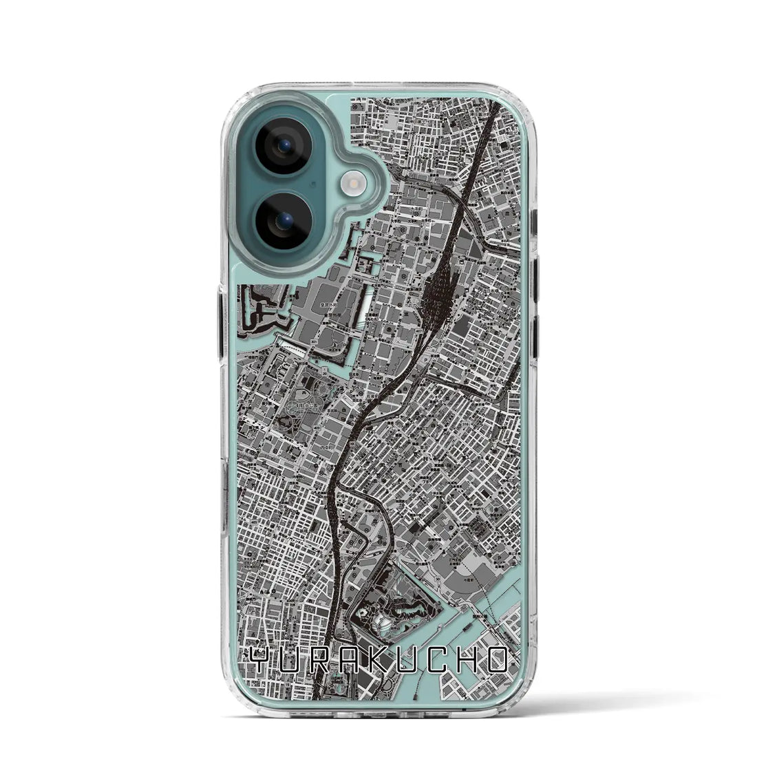 【有楽町（東京都）】地図柄iPhoneケース（MagSafeタイプ）モノトーン・iPhone 16 Pro 用