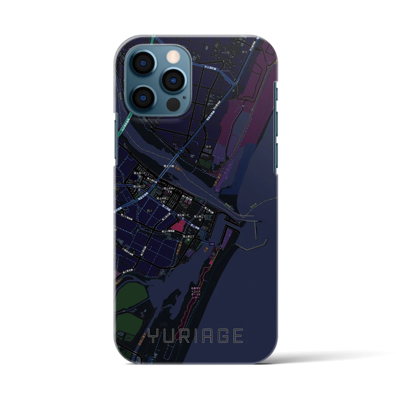 【閖上（宮城県）】地図柄iPhoneケース（バックカバータイプ）