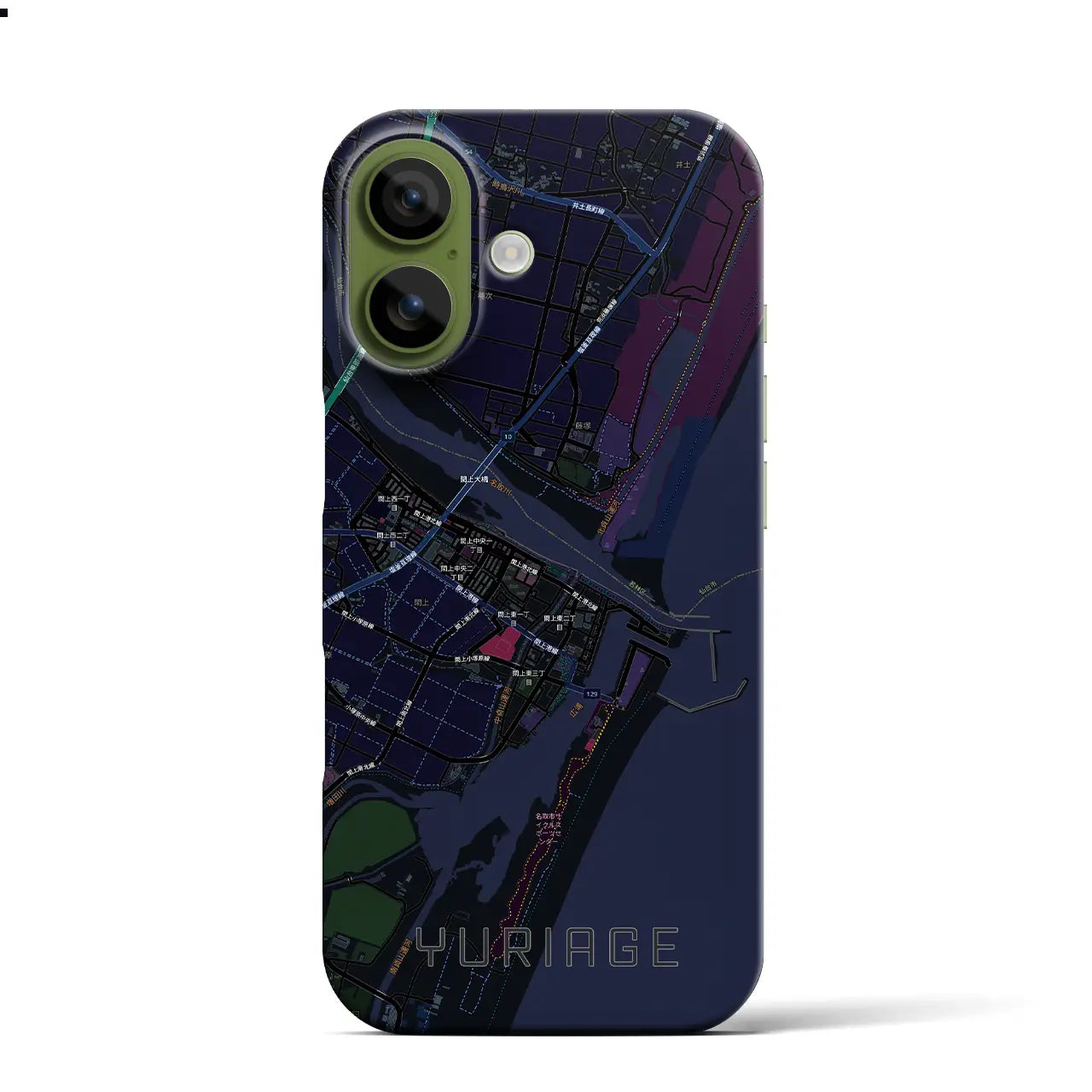 【閖上（宮城県）】地図柄iPhoneケース（バックカバータイプ）