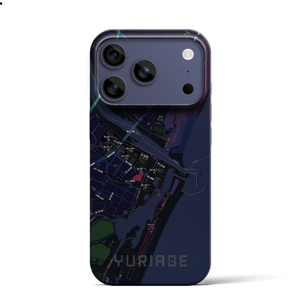 【閖上（宮城県）】地図柄iPhoneケース（バックカバータイプ）