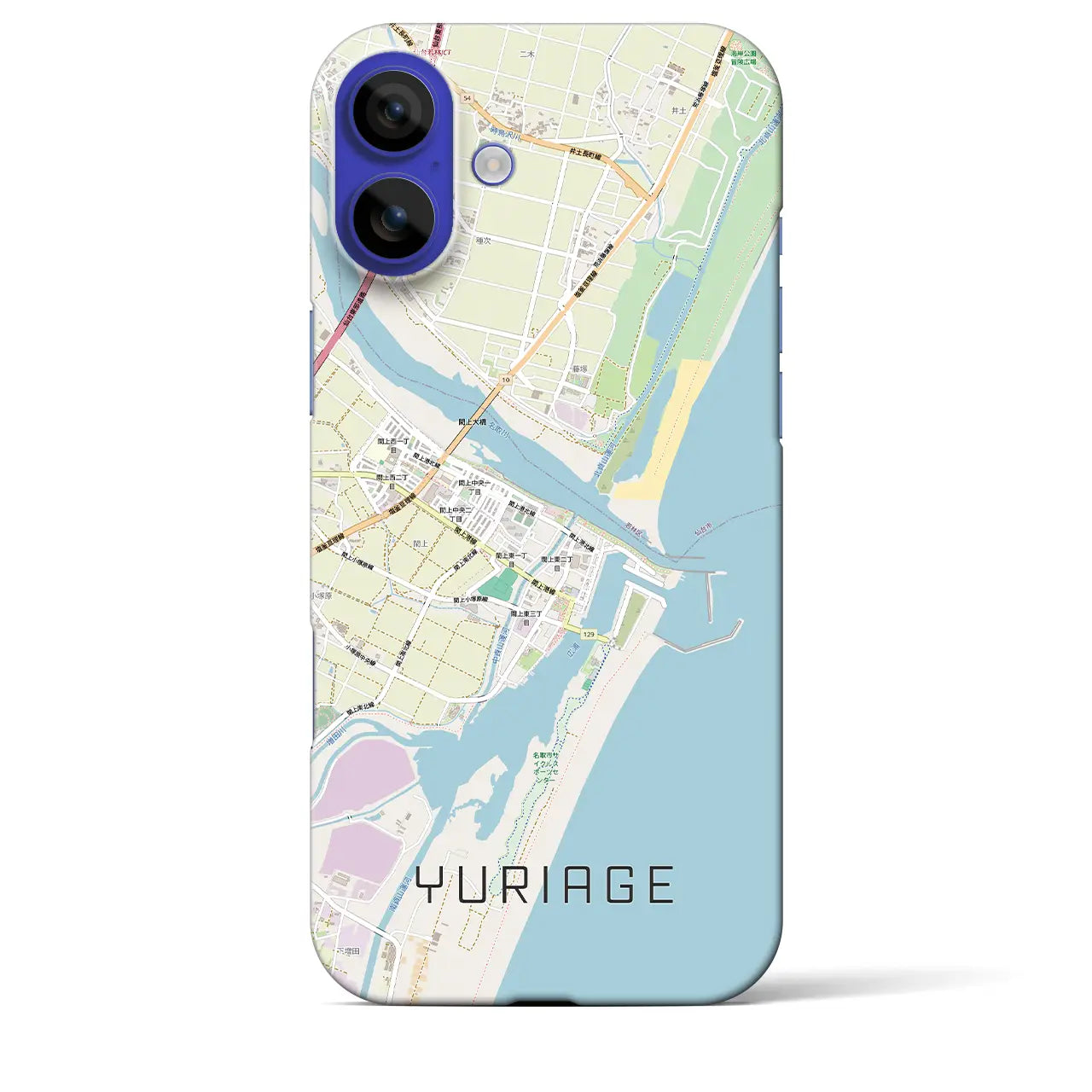 【閖上（宮城県）】地図柄iPhoneケース（バックカバータイプ）