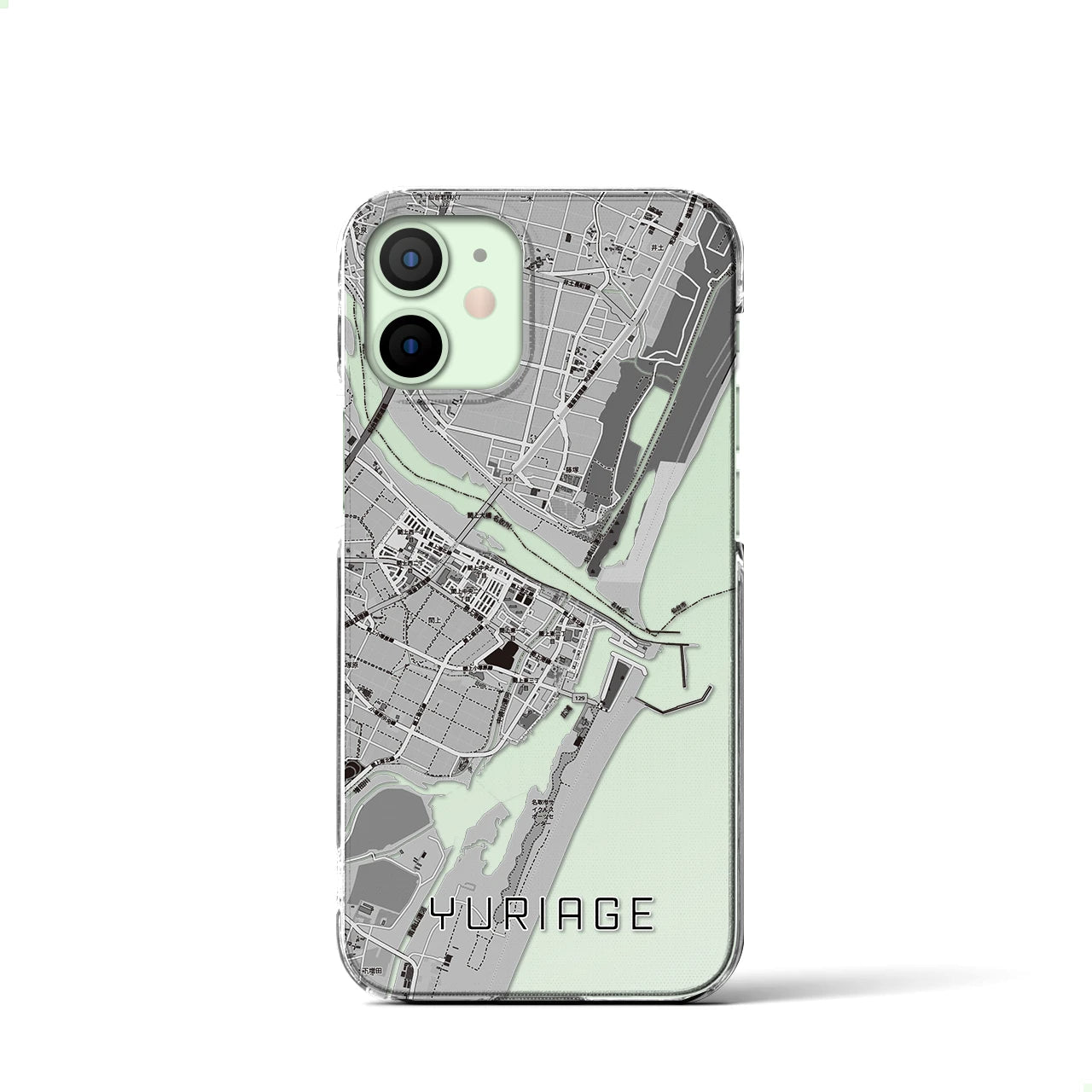 【閖上（宮城県）】地図柄iPhoneケース（クリアタイプ）