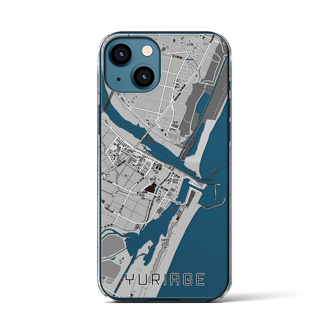 【閖上（宮城県）】地図柄iPhoneケース（クリアタイプ）