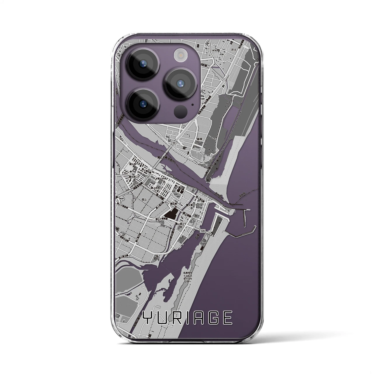 【閖上（宮城県）】地図柄iPhoneケース（クリアタイプ）